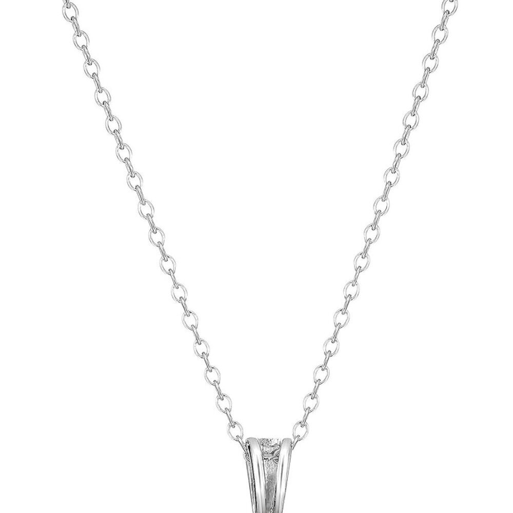 Sterling Silver Round Cut Birthstone Pendant Necklace 18" previously Amazon Coll